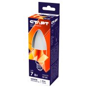 Лампа светодиодная Старт LED, серия «WS» 7W40, тип С «свеча», E14, 4000К, нейтральный свет, 25000ч