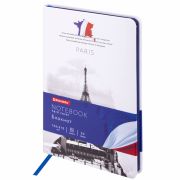 Бизнес-блокнот А5, 80 л. «BRAUBERG» VISTA Paris, под кожу, твердый, 112069