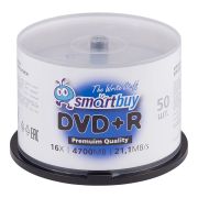 Диск DVD+R 4.7Gb Smart buy 16x Cake Box (50шт)