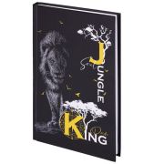 Блокнот А5, 80л, твёрдый, клетка, STAFF, Lion, 114412