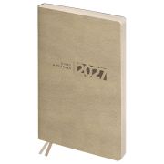 Ежедневник датированный 2027г., А6+, 176л., мягкий переплет, кожзам, BG «Waltz. Beige metallic», бежевый металлик, цветной срез