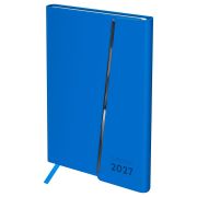 Ежедневник датированный 2027г., А5, 176л., твердый переплет, кожзам Soft touch, BG «Magnet. Blue», синий, магнитный клапан