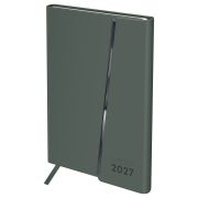 Ежедневник датированный 2027г., А5, 176л., твердый переплет, кожзам Soft touch, BG «Magnet. Grey», серый, магнитный клапан
