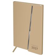 Ежедневник датированный 2027г., А5, 176л., твердый переплет, кожзам Soft touch, BG «Magnet. Vanilla», ванильный, магнитный клапан