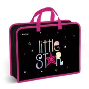 Папка с ручками 1 отделение, А4 Berlingo «Little Star», 340*245*100мм, пластик, на молнии