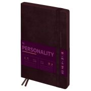 Ежедневник датированный 2027г., А5, 176л., мягкий переплет, кожзам, BG «Personality. Plum», сливовый