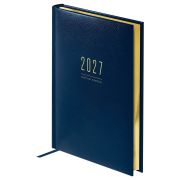 Ежедневник датированный 2027г., А5, 176л., твердый переплет, кожзам, BG «Dallas. Blue», синий, фольгированный срез