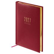 Ежедневник датированный 2027г., А5, 176л., твердый переплет, кожзам, BG «Dallas. Dark red», тёмно-красный, фольгированный срез
