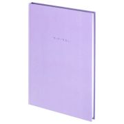 Блокнот А4, 80 л. «Brauberg» Minimal сиреневый, твердый переплет, клетка, арт.116434