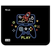 Папка для тетрадей 1 отделение, А5, Först  «Play» (Играть), пластик, на молнии