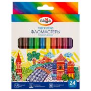 Фломастеры Гамма «Классические», 24цв., смываемые, картон. упак., европодвес