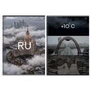 Тетрадь 80л., А4, линия на гребне BG «Город»