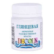 Краска акриловая художественная Decola, 50мл, глянцевая, баночка, белый
