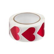 Наклейки ПВХ MESHU «Hearts», 500 наклеек, в рулоне