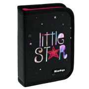 Пенал 1 отделение, 200*140*40 мм, Berlingo «Little Star», 2 дополнительные откидные секции, полиэстер