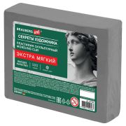 Пластилин скульптурный ЭКСТРА МЯГКИЙ СЕРЫЙ «Секреты художника», 0,5 кг, BRAUBERG ART, 107504