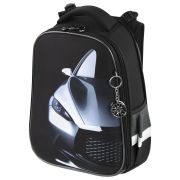 Ранец BRAUBERG PREMIUM, 2 отделения, с брелоком, «Быстрая машина», 38х29х16 см, 270600