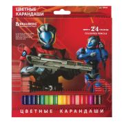 Карандаши цветные 24 цв. «Brauberg» Star Patrol, арт.180558