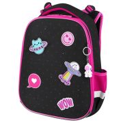 Ранец BRAUBERG PREMIUM, 2 отделения, с брелоком, «Space sweets», LED-ЛАМПОЧКИ, 38х29х16 см, 272020