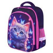 Ранец BRAUBERG KIDS STANDARD, 2 отделения, «Любознательный кот», 36х28х14 см, 273145