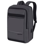 Рюкзак HEIKKI ELECT (ХЕЙКИ) универсальный, отделение для ноутбука, USB-порт, серый, 44х30х16 см, 273863