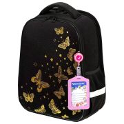 Ранец BRAUBERG FIT, 2 отделения, «Золотые бабочки», 38х27х14 см, 274383