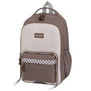 Рюкзак BRAUBERG STYLE, 2 отделения, 4 кармана, «Клетка», коричневый, 40х26х15 см, 274412