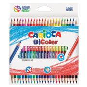 Карандаши цветные 48 цв. 24 шт. «CARIOCA» Bi-color, двухсторонние, трехгранные, 43031