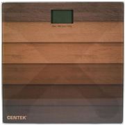 Весы напольные CENTEK CT-2420 «Дерево», электронные, вес до 180 кг, квадрат, стекло, с рисунком, CT-2420 Wood