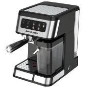 Кофеварка рожковая со встроенным капучинатором BRASSON (БРАССОН) CM-1830, 4 напитка, дисплей, 1,6 л, 1250 Вт, 20 бар, 457885