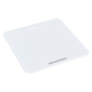 Весы напольные BRASSON (БРАССОН) FS-28С, 28x28 см, электронные, LED-дисплей, до 180 кг, стекло, белые, 458448