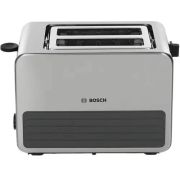 Тостер BOSCH TAT7S25, 1050 Вт, 2 тоста, 7 режимов, металл, серебристый