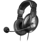 Наушники с микрофоном (гарнитура) DEFENDER HN-750, проводная, 2 м, стерео с оголовьем, регулятор громкости, 63750