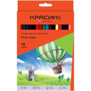Карандаши цветные 18 цв. «Красин» Поле чудес, трехгранные, 180400
