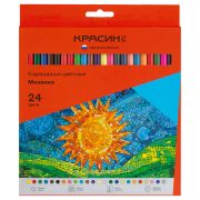 Карандаши цветные 24 цв. «Красин» Мозаика, шестигранные, 240300