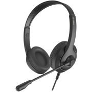 Наушники с микрофоном (гарнитура) A4TECH Fstyler FH100U, проводные, 2 м, USB, черные, 1774509