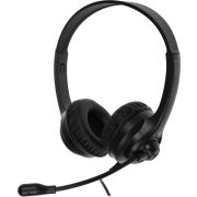 Наушники с микрофоном (гарнитура) A4TECH HU-8, проводные, 2 м, USB, черные, 1874958