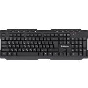 Клавиатура беспроводная DEFENDER Element HB-195 RU, USB, 114 клавиш, черная, 45195