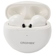 Наушники беспроводные TWS вкладыши с микрофоном CROMEX (КРОМЕКС) EP-T28W, Bluetooth 5.4, белые, 514121
