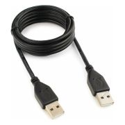 Кабель USB 2.0 AM-AM, 1,8 м, CABLEXPERT, двойной экран, медь, Pro, черный, пакет, CCP-USB2-AMAM-6