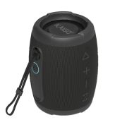 Колонка портативная KAIGO (КАЙГО) BT10T, 10 Вт, Bluetooth, USB, Micro SD, AUX, RGB, TWS, IPX7, черная, 514224