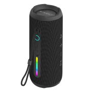 Колонка портативная KAIGO (КАЙГО) BT16T, 10 Вт, Bluetooth, Micro SD, AUX, RGB, TWS, IPX7, черная, 514225