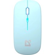 Мышь беспроводная DEFENDER Coda MB-261, 2.4 ГГц + BT, радужная подсветка, 3 кнопки + 1 колесо, 300 мАч, голубая, 52263