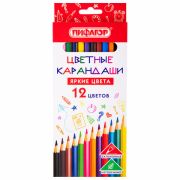 Карандаши цветные 12 цв. «Пифагор» ЭКО «КЛАССИК», 12 цветов, шестигранные, 182048