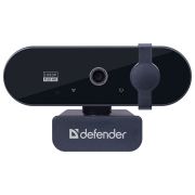 Веб-камера DEFENDER G-lens 2590 QHD, 3,7 Мп, микрофон, USB 2.0, регулируемый крепеж, черная, 63113