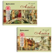 Альбом  40 л., А4, спираль, Brauberg «Город мечты»