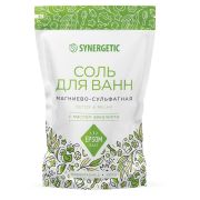 Соль для ванн 1 кг, SYNERGETIC «Детокс и расслабление», магниево-сульфатная с эвкалиптом, 300013