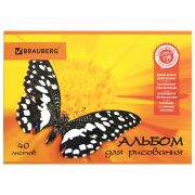Альбом  40 л., А4, скрепка, «Brauberg» Летняя феерия, 103434