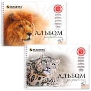 Альбом  40 л., А4, спираль, «Brauberg» Благородные кошки, 102831