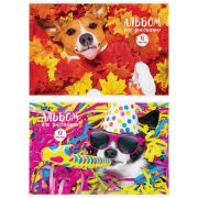 Альбом  12 л., А4, скрепка, «ArtSpace» Питомцы. Funny dogs, арт.26318